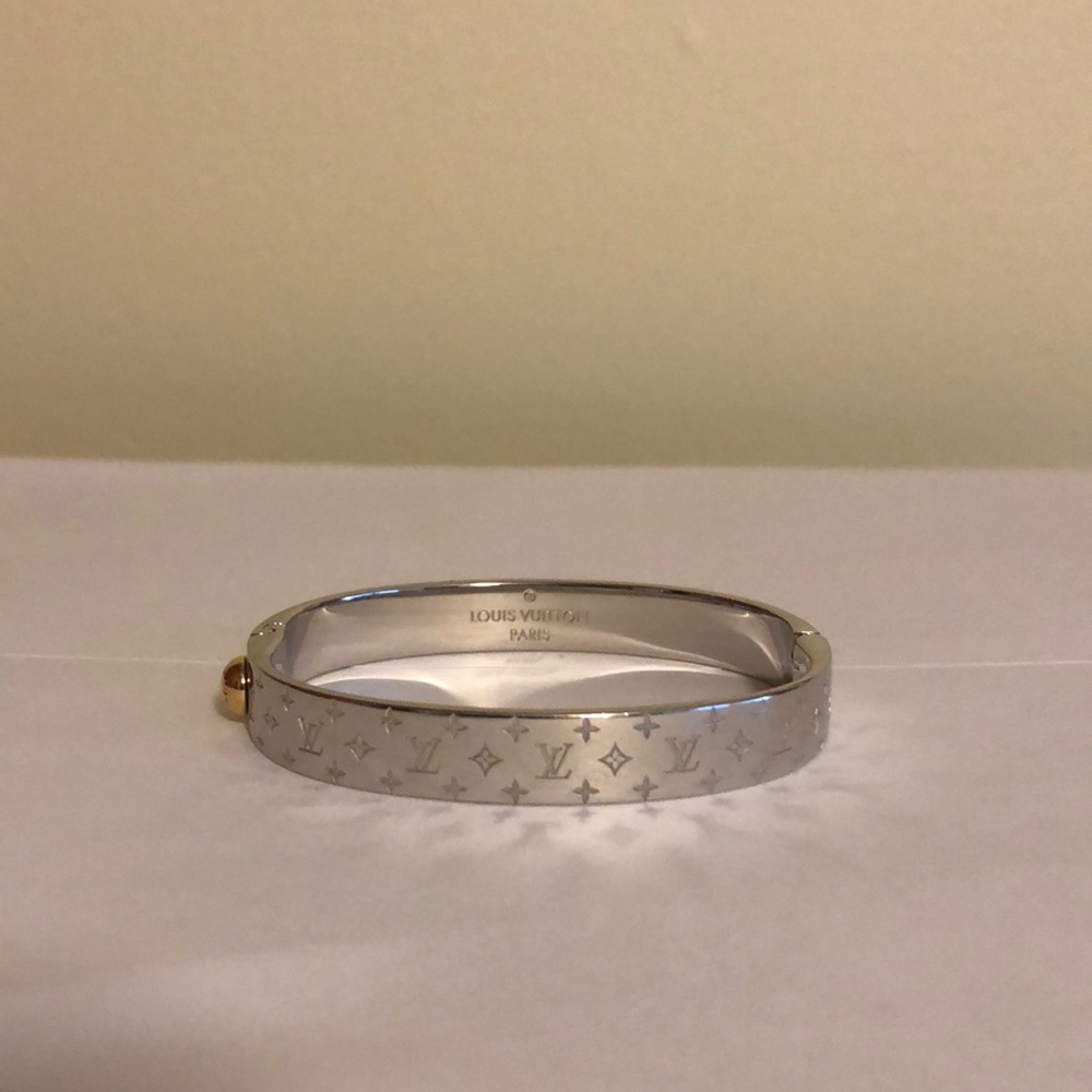 Louis Vuitton nanogram cuff bangle M00250